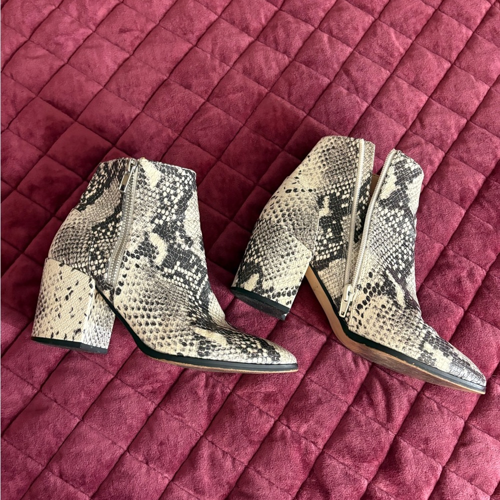 Steve Madden Snakeskin Ankle Booties